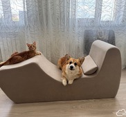 Бежевое Бескаркасное кресло для отдыха "Невесомость"